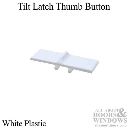 Thumb Button - White Plastic