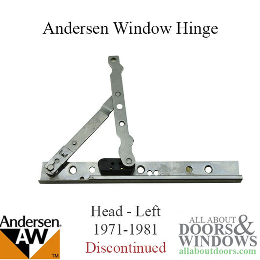 Hinge, PSC, 1971-81, Stainless, Head, Left - DISCONTINUED