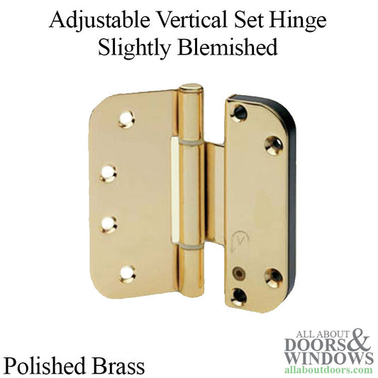 Blemished V400 Vertical Adjustable Set Hinge 2D - Polished Brass
