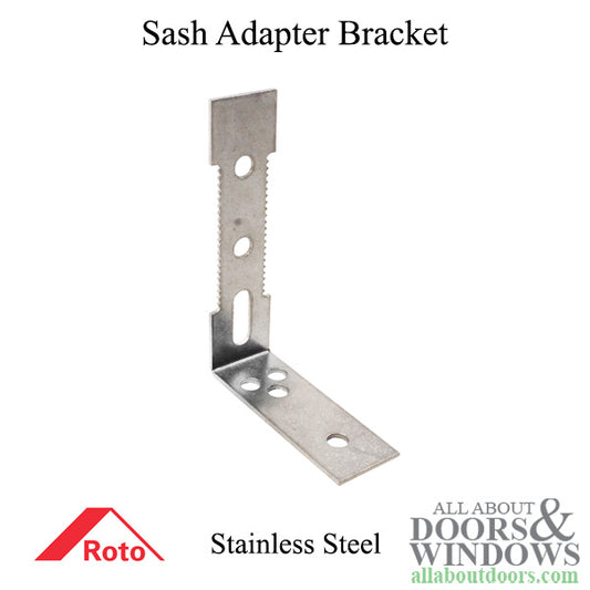 Sash Adapter Bracket for Casement Window. Stainless Steel
