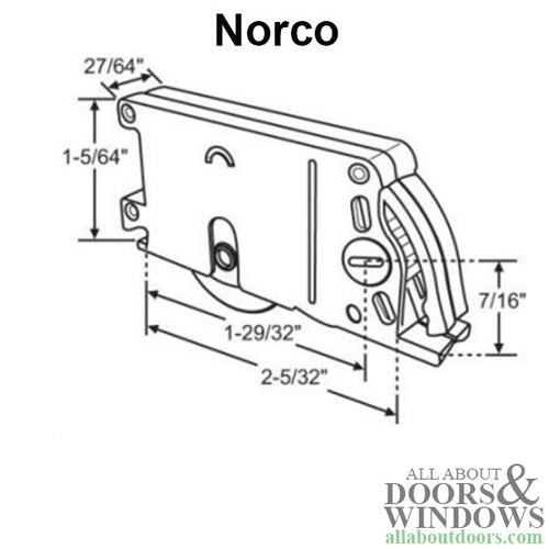 Blemished Norco Screen Door Roller Assembly - Blemished Norco Screen Door Roller Assembly