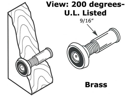 Door Viewer - 200  Degree - Glass Lens - Polished Brass