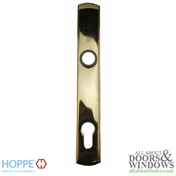 Blemished HOPPE Contemporary Exterior Backplate M216N for Active Handlesets - Resista Brass - Blemished HOPPE Contemporary Exterior Backplate M216N for Active Handlesets - Resista Brass