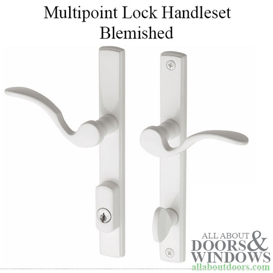 Active Keyed Multipoint Lock Door Handles for Swing Door, Blemished - White