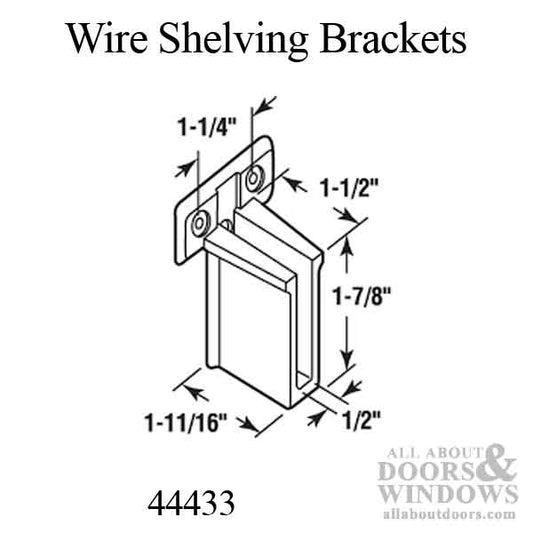 End Bracket - Wire Shelf - 2 Pack