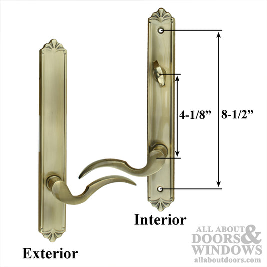 Petal Style Handle Set for Active / Non-Keyed Andersen Door with Thumbturn, Right - French Antique