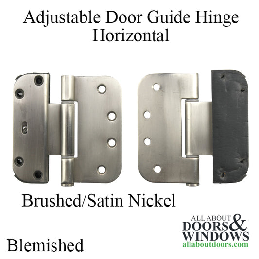 Blemished V400 Horizontal Adjustable 4x4 Guide Hinge 2D - Brushed Satin Nickel