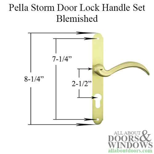 Pella Storm Door Trim Only, Off Center Cylinder, Blemished - BSN - Pella Storm Door Trim Only, Off Center Cylinder, Blemished - BSN