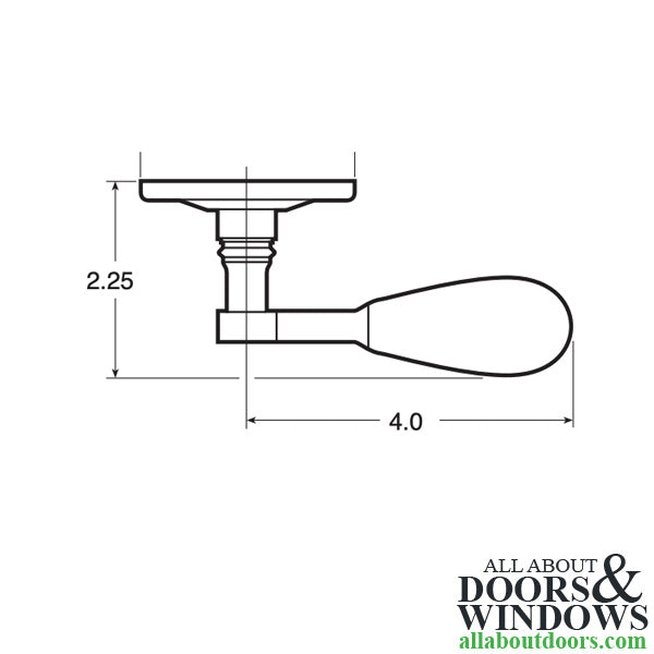 5152 Estate Lever, Left Hand - Vintage Brass - 5152 Estate Lever, Left Hand - Vintage Brass