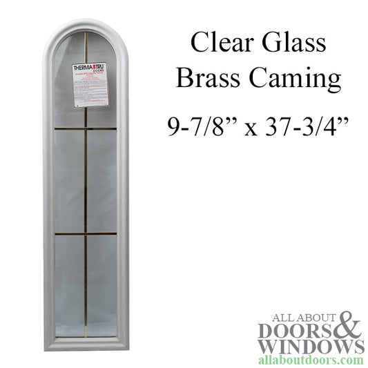 Round Top, 6 Lite Clear Glass, Brass Caming