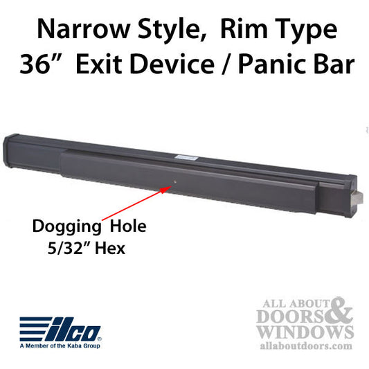 Exit Device / Panic Bar, Narrow Style Rim Type 36 - Choose Color