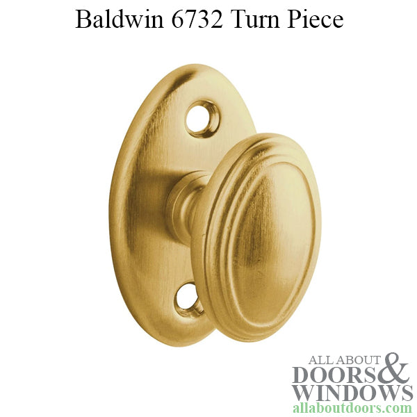 Baldwin 6732 Turn Piece - Antique Brass - Baldwin 6732 Turn Piece - Antique Brass