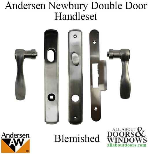 Blemished - Hardware Kit, Double Door, Newbury, Active / Passive - Satin