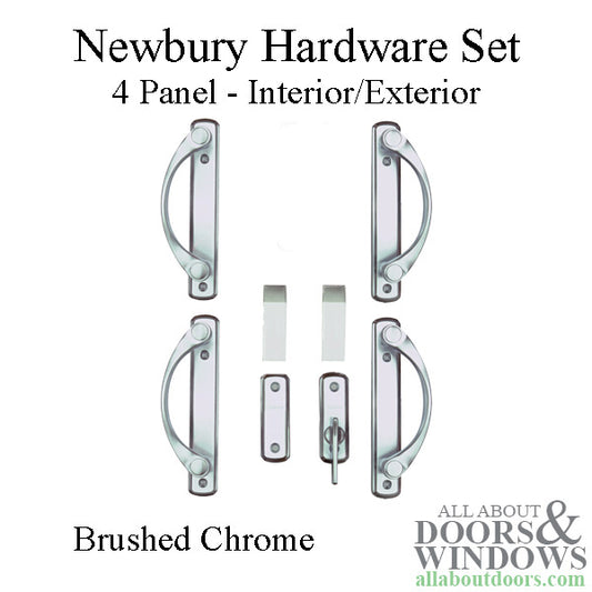 Andersen Newbury 4 Panel Gliding Door Hardware Set - Brushed Chrome