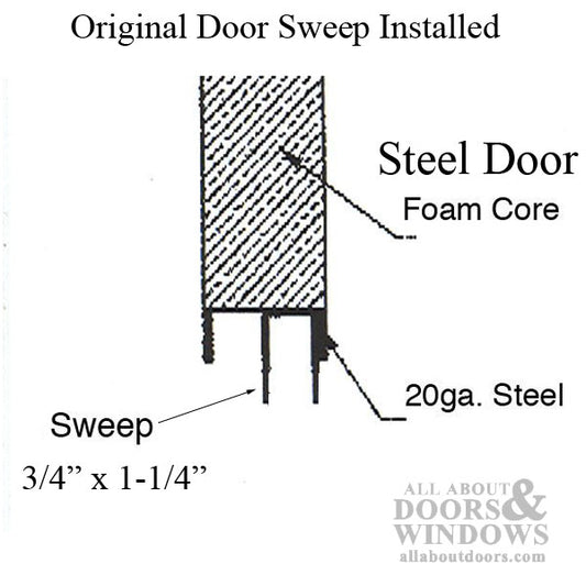 Perma-Door Pocket Sweep, Screw-on Door Bottom - Discontinued