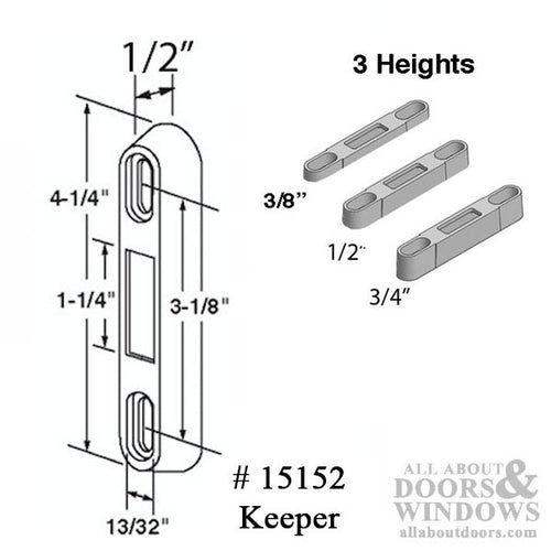 Handle Set Kit - Sliding Patio Door, with Lock & Keeper - Handle Set Kit - Sliding Patio Door, with Lock & Keeper