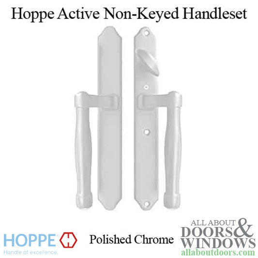 Hoppe HLS 9000 Sliding Door Handle-Set, M574/2170N Active Non-Keyed - Polished Chrome