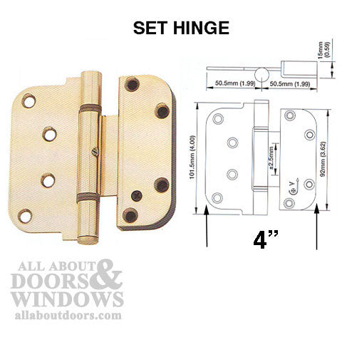 Hoppe HTL 2D Set (V) W/ NRP,  Extended Leaf Hinge - Solid Brass