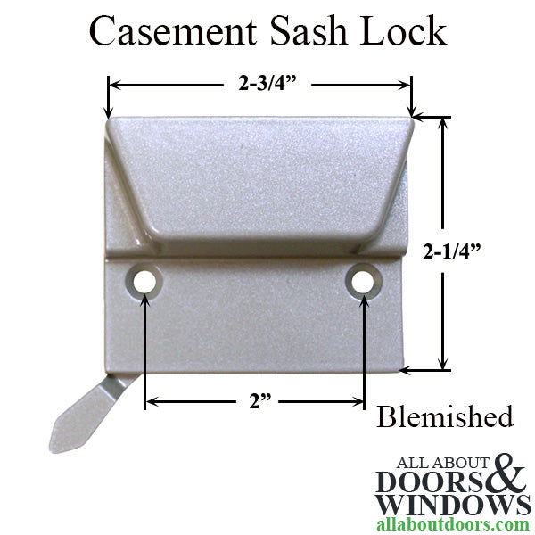 Non-Handed Casement Sash Lock - Clay - BLEMISHED - Non-Handed Casement Sash Lock - Clay - BLEMISHED