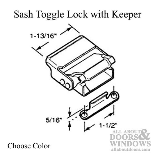 Toggle Lock/ Suitcase Latch & Keeper - Choose Color