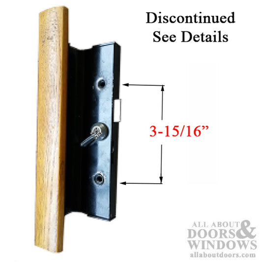 Flush Mount with Hook Patio Door Handle 3-15/16" Screw holes - DISCONTINUED
