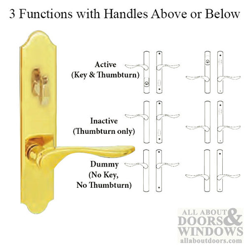 G-U Venice Handle and 45mm Plate Series, Solid Brass, Inactive, Thumbturn Only (Handles DO Move), Choose Color - G-U Venice Handle and 45mm Plate Series, Solid Brass, Inactive, Thumbturn Only (Handles DO Move), Choose Color