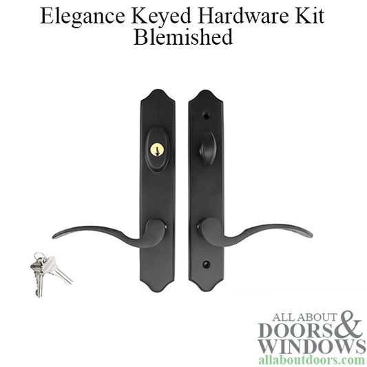 Elegance 8" Arch Keyed Active Handleset - Black Blemished