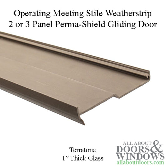 Andersen Operating Panel Meeting Stile Weatherstrip, 2 or 3 Panel 6'11" Perma-Shield Door - Terratone