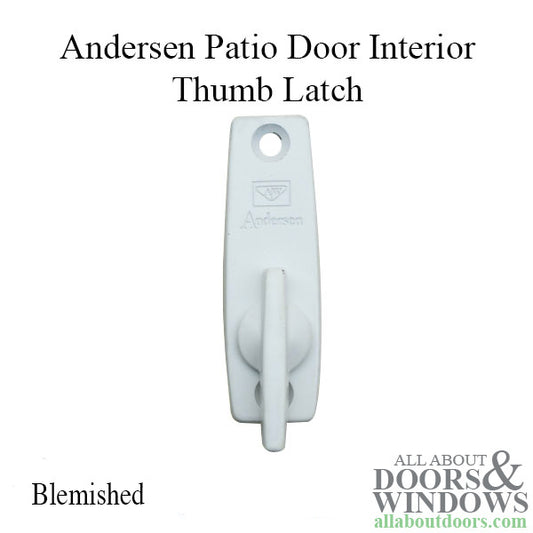 Old Style Patio Door Interior Thumb Latch - White - Blemished