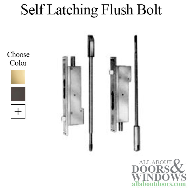 Automatic, Self Latching Flush bolts, Metal Doors - Choose Finish - Automatic, Self Latching Flush bolts, Metal Doors - Choose Finish