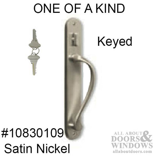 Marvin Active, Keyed Sliding Door Handle Set, Wide Traditional - Satin Nickel - Marvin Active, Keyed Sliding Door Handle Set, Wide Traditional - Satin Nickel