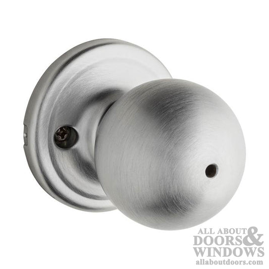 Kwikset 730CA-26DGC Circa Privacy Door Lock with New Chassis with 6AL Latch and RCS Strike Satin Chrome Finish