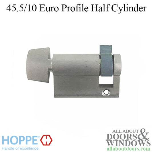55.5mm Hoppe 45.5/10 Inactive 90° Non-Logo Non-Keyed Profile Cylinder Lock, D-knob - Choose Color