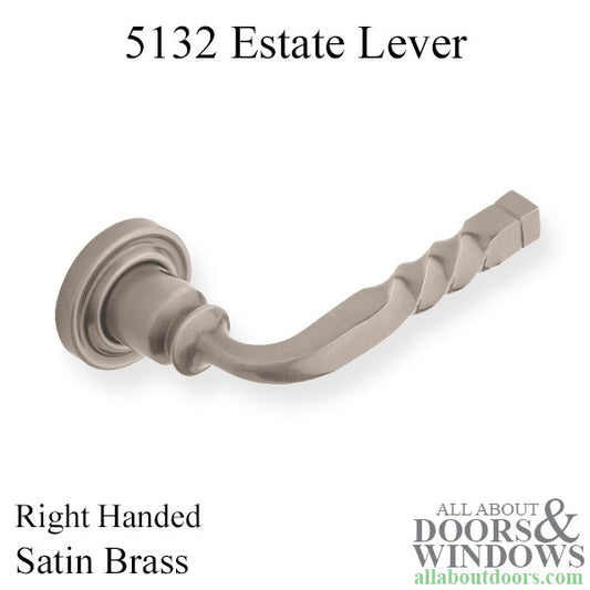 5132 Estate Lever, Right Hand - Satin Nickel