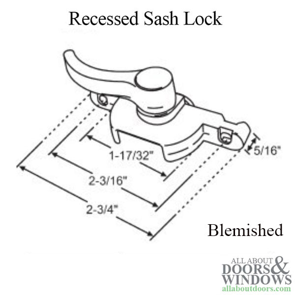 Recessed Sash Lock, 2-3/16