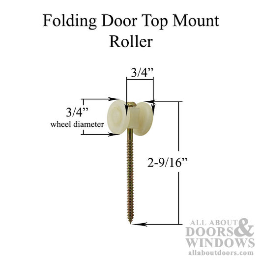 Folding / Accordion Door Top Mount Roller