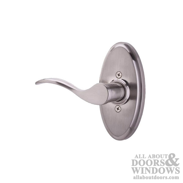 Weslock L2705UN--0020 Left Hand Bordeau Oval Half Dummy Lock Satin Nickel Finish - Weslock L2705UN--0020 Left Hand Bordeau Oval Half Dummy Lock Satin Nickel Finish