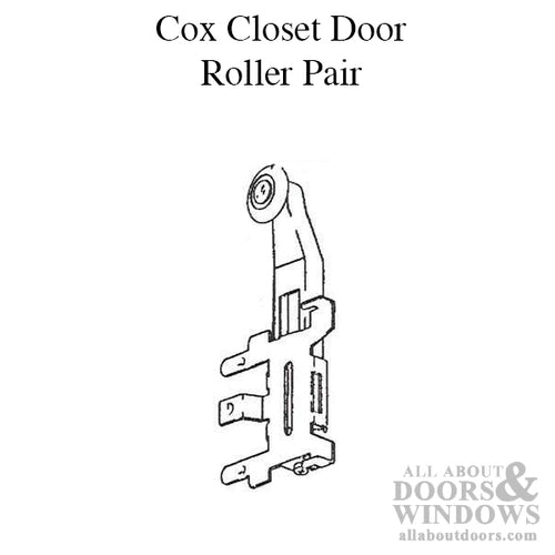 Closet Door Roller / Bracket , Top Pairs, L & R - Closet Door Roller / Bracket , Top Pairs, L & R