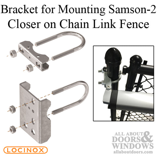 Galvanized Bracket to Mount Samson-2 to Chain Link Fence - Choose Size