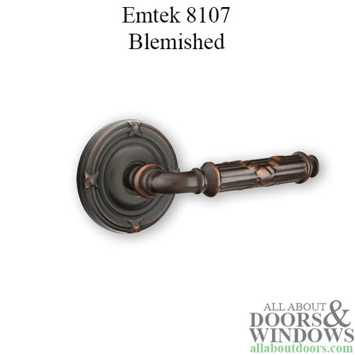 Emtek 8107 Ribbon & Reed Lever Set with Rosette - Left Handed - Oil-Rubbed Bronze Blemished - Emtek 8107 Ribbon & Reed Lever Set with Rosette - Left Handed - Oil-Rubbed Bronze Blemished