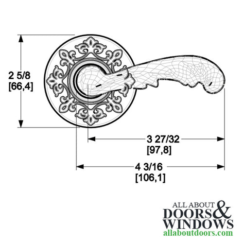 5121 Estate Lever, Pair - Lifetime Polished Brass - 5121 Estate Lever, Pair - Lifetime Polished Brass