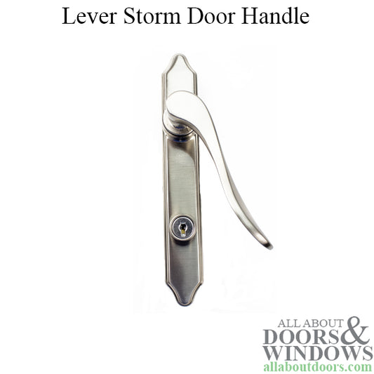 Lever Storm Door Handle - Satin Nickel